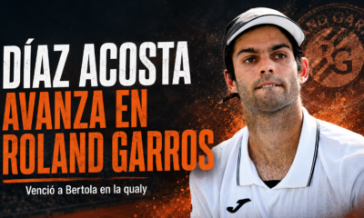 Facundo Díaz Acosta venció a Remy Bertola por 6-4 y 6-3 en la qualy de Roland Garros 2026 y quedó a un triunfo del cuadro principal.