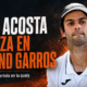 Facundo Díaz Acosta venció a Remy Bertola por 6-4 y 6-3 en la qualy de Roland Garros 2026 y quedó a un triunfo del cuadro principal.