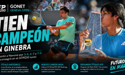 Tien remontó ante Navone por 3-6, 6-3 y 7-5 y ganó el ATP 250 de Ginebra en una final histórica.