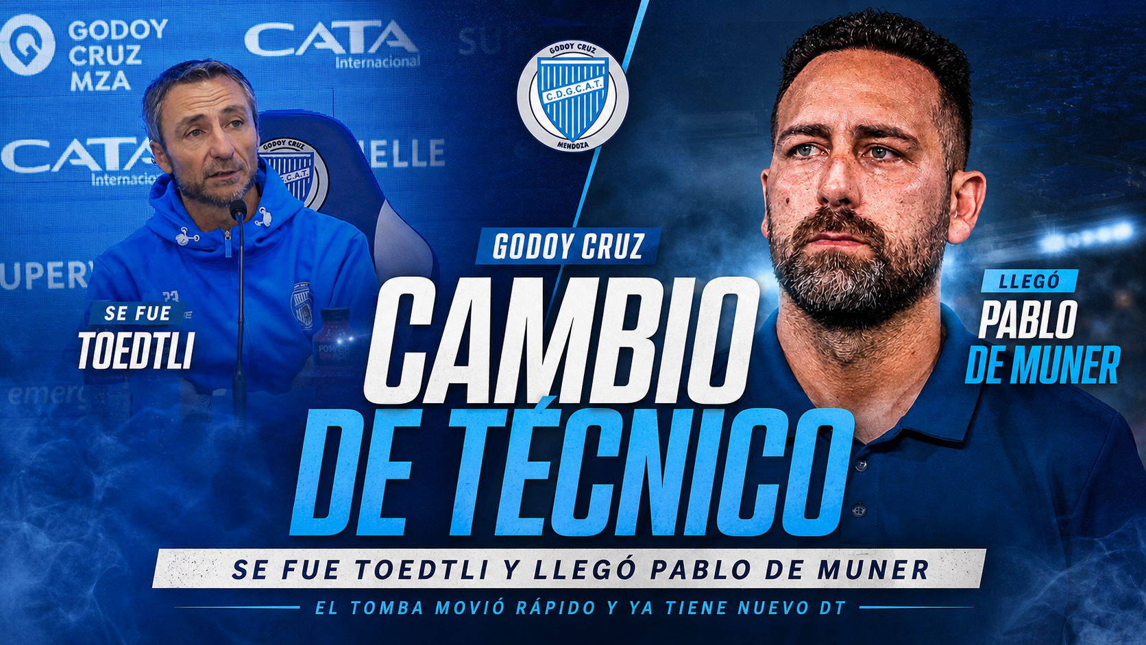 Godoy Cruz cambió de técnico en menos de 24 horas: Mariano Toedtli dejó el cargo tras el empate ante Morón y Pablo De Muner fue confirmado