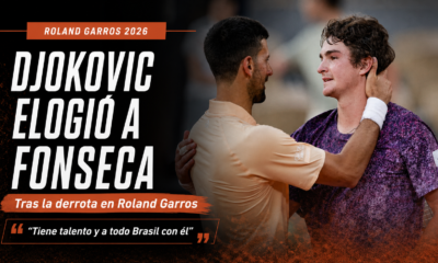 Djokovic elogió a Joao Fonseca tras perder en Roland Garros 2026 por 4-6, 4-6, 6-3, 7-5 y 7-5 y dejó dudas sobre su futuro.