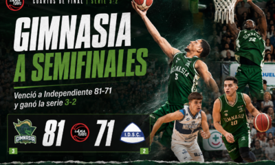 Gimnasia de Comodoro venció 81-71 a Independiente de Oliva en el Socios Fundadores, ganó la serie 3-2 y avanzó a semifinales de la Liga