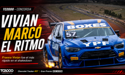 Franco Vivian fue el más rápido en el shakedown del TC2000 en Concordia con la Chevrolet Tracker, marcó 1m43s218.