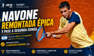 Navone remontó ante Trungelliti en el ATP 250 de Ginebra y avanzó a segunda ronda, donde enfrentará a Cameron Norrie.