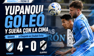 Yupanqui goleó 4-0 a Claypole en Ciudad Evita, llegó a 21 puntos y volvió a ilusionarse con pelear la cima de la Zona B de la Primera C.