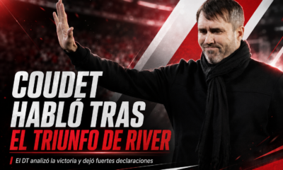 Eduardo Coudet analizó el triunfo de River 2-0 ante Gimnasia, habló del desgaste físico, las molestias de Acuña y Montiel, elogió a Quintero