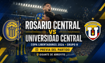 Rosario Central recibe a Universidad Central por la Copa Libertadores. El Canalla necesita un empate para clasificar a octavos.