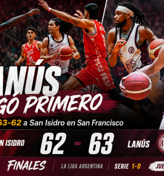 Lanús ganó un partidazo agónico ante San Isidro por 63-62 y quedó 1-0 arriba en la final por el ascenso.