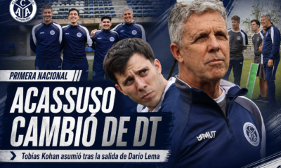 Acassuso confirmó la salida de Darío Lema tras una dura racha sin triunfos y presentó a Tobías Kohan como nuevo entrenador