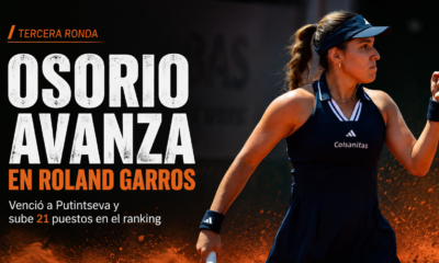 Camila Osorio venció a Yulia Putintseva por 7-5, 6-7 y 7-5 en Roland Garros, avanzó a tercera ronda y sube 21 puestos en el ranking WTA.