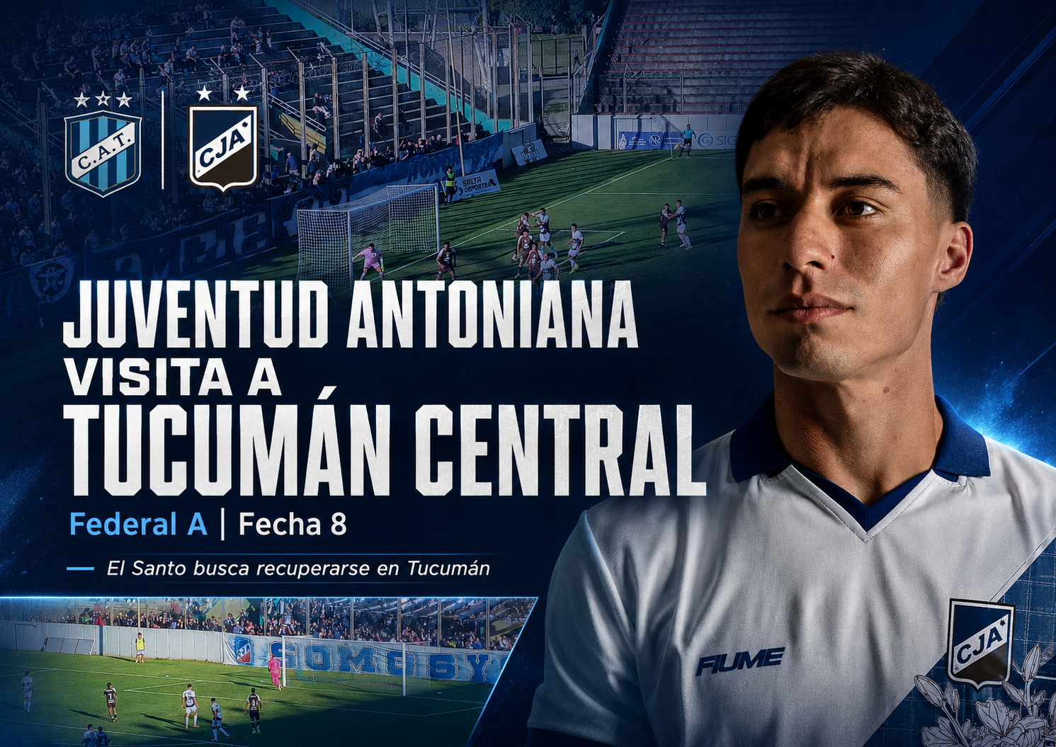 Juventud Antoniana visita a Tucumán Central por la fecha 8 de la Zona 2 del Federal A. El Santo busca recuperarse tras caer ante San Martín.