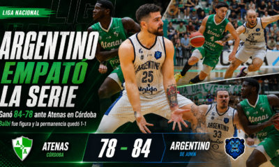 Argentino de Junín venció a Atenas por 84-78 en Córdoba, empató 1-1 la serie por la permanencia y definirá el tercer y cuarto punto en Junín.