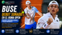 Ignacio Buse derrotó a Lorenzo Sonego en el Estadio Central de Roma y jugará la segunda ronda ante Frances Tiafoe.
