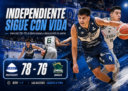 Independiente de Oliva venció 78-76 a Gimnasia de Comodoro Rivadavia en el Gigante de la Ruta 9, descontó la serie 2-1 y sigue con vida
