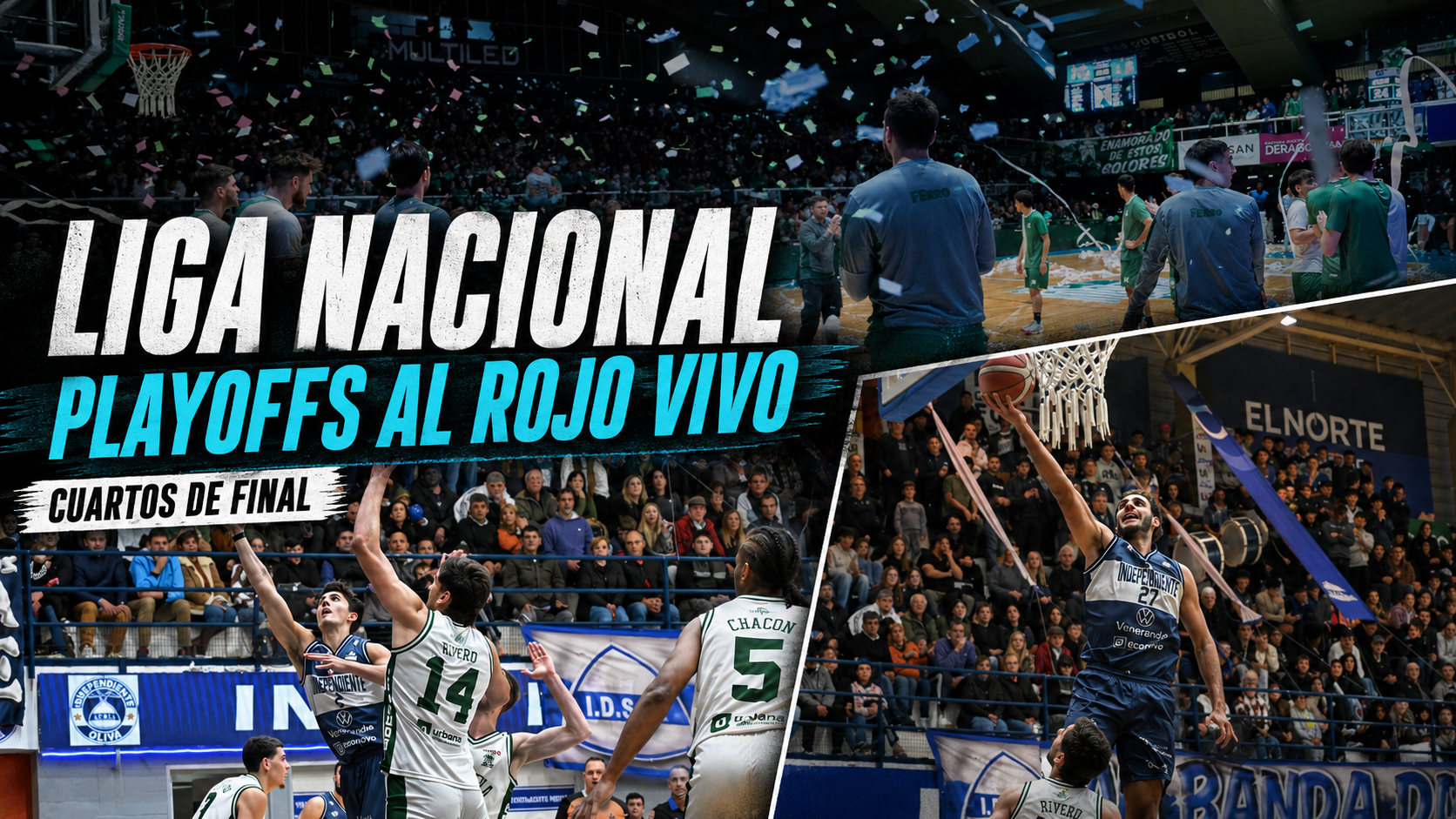 Independiente de Oliva venció 74-66 a Gimnasia de Comodoro, igualó la serie 2-2 y forzó un quinto juego decisivo en la Liga Nacional.