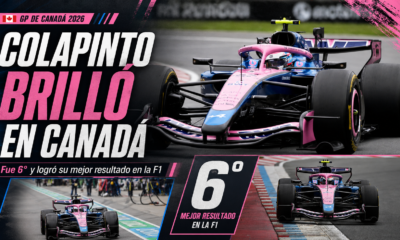 Colapinto fue sexto en el GP de Canadá, logró su mejor resultado en Fórmula 1 y sumó ocho puntos con Alpine tras una carrera cambiante