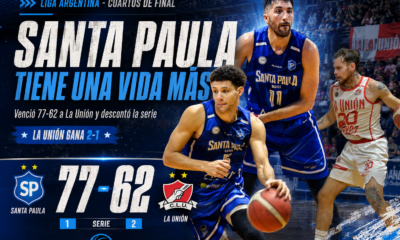 Santa Paula venció a La Unión de Colón por 77 a 62 en Gálvez, descontó la serie 1-2 y forzó un cuarto partido en los cuartos de final
