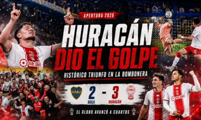 Huracán venció 3-2 a Boca en La Bombonera por los octavos del Apertura. El Globo ganó en el alargue, terminó con nueve jugadores.