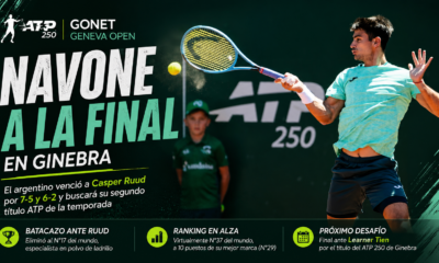 Navone venció a Ruud por 7-5 y 6-2 en el ATP 250 de Ginebra y jugará la final ante Learner Tien.