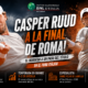 Casper Ruud en Roma venció a Luciano Darderi por 6-1 y 6-1, avanzó a la final y espera por Sinner o Medvedev.