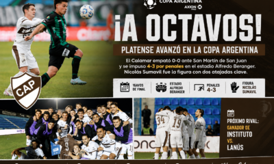 Platense avanzó a octavos de la Copa Argentina tras vencer 4-3 por penales a San Martín de San Juan, luego del 0-0 en los 90 minutos.