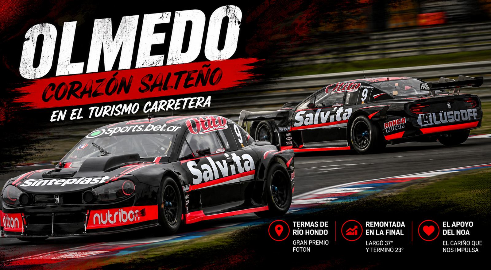 Jeremías Olmedo remontó en Termas de Río Hondo: largó 37° en la final del TC y terminó 23° con el Torino del Canning Motorsports