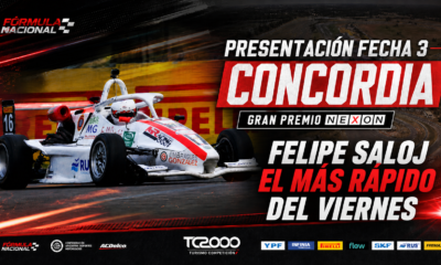 Felipe Saloj fue el más rápido del viernes en la Fórmula Nacional en Concordia. El piloto local dominó la primera práctica oficial con el MR Racing