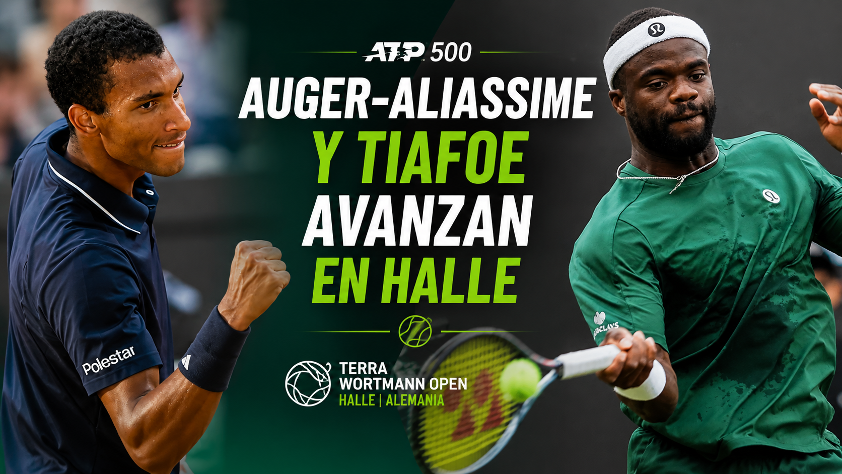 Felix Auger-Aliassime y Frances Tiafoe debutaron con autoridad en Halle y se metieron en segunda ronda.