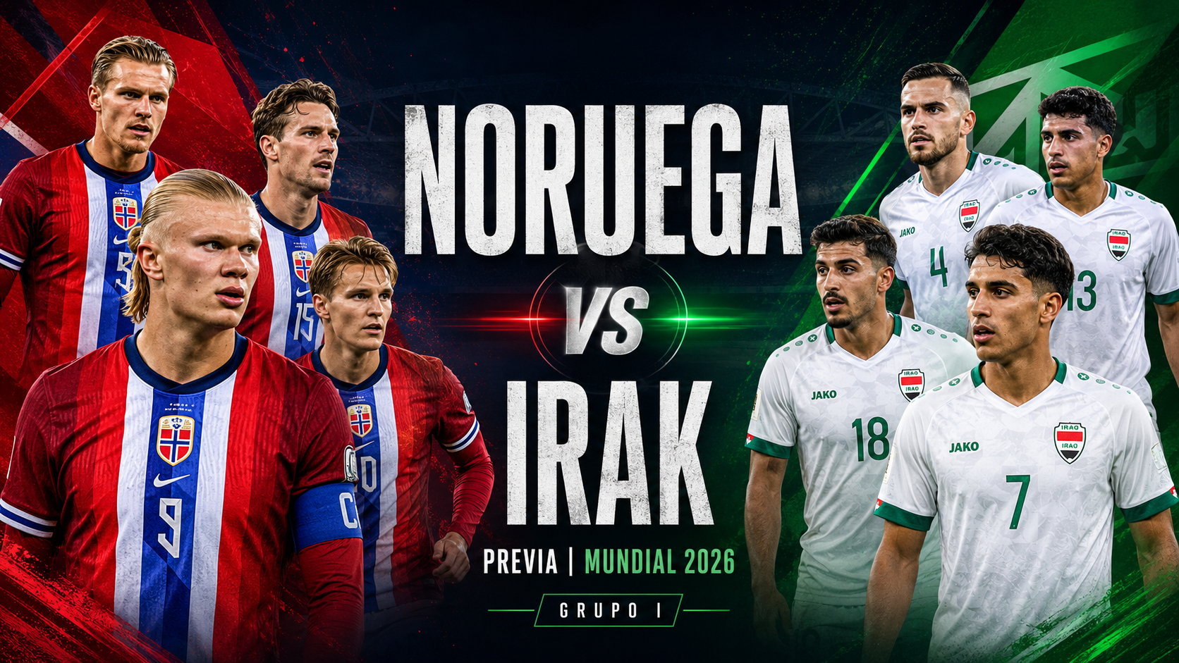 Noruega vs Irak por el Mundial 2026: previa, probables formaciones, estadísticas, figuras y pronóstico del Grupo I.