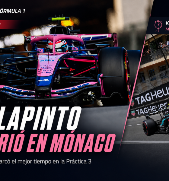 Franco Colapinto tuvo una tercera práctica complicada en el GP de Mónaco: trompo, daños en Alpine y 19° puesto. Kimi Antonelli el más rápido.