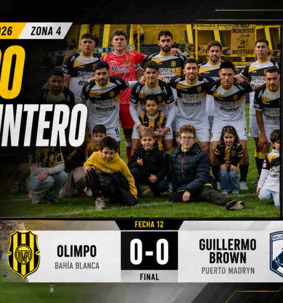 Olimpo empató 0-0 con Guillermo Brown en Bahía Blanca y sigue puntero de la Zona 4 del Torneo Federal A 2026. Resumen completo