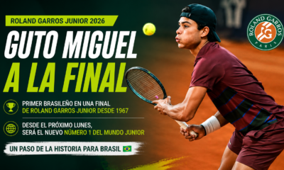 Luis Guto Miguel alcanzó la final de Roland Garros Junior, se aseguró el número uno del ranking ITF Junior y quedó a un triunfo .