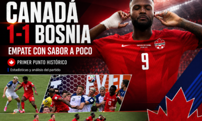 Canadá y Bosnia empataron 1-1 en el Grupo B del Mundial 2026: goles, estadísticas, figuras, análisis del partido.
