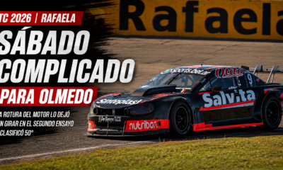 Jeremías Olmedo tuvo un sábado difícil en Rafaela por la rotura del motor de su Torino. El salteño clasificó 50° y buscará avanzar el domingo.