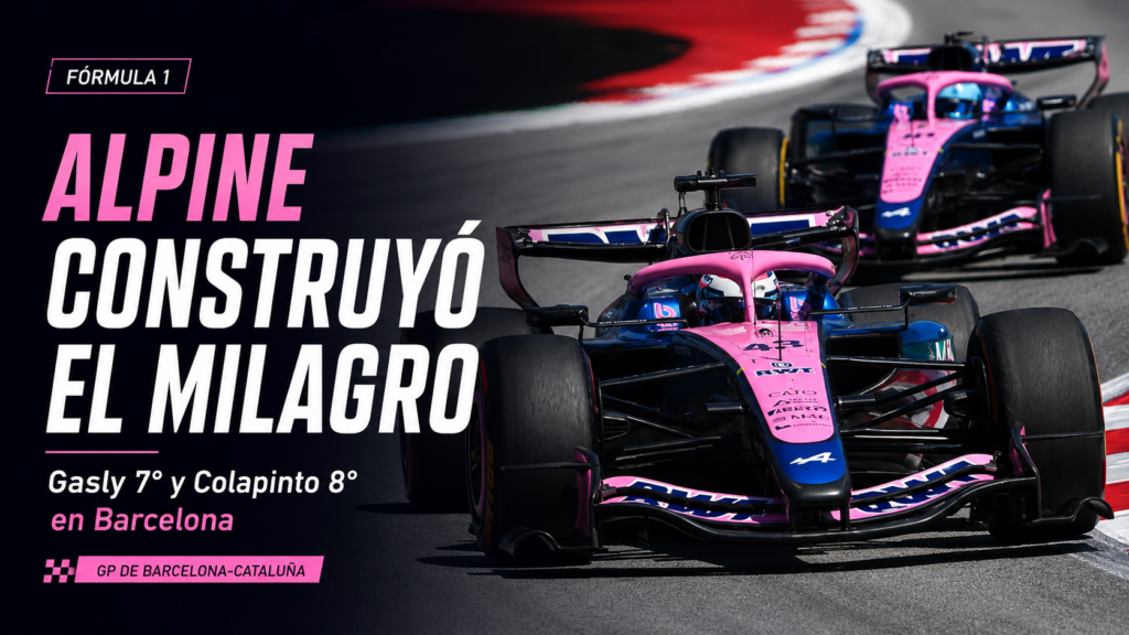 Alpine firmó un milagro en Barcelona-Cataluña: Gasly terminó séptimo, Franco Colapinto fue octavo y el equipo sumó diez puntos impensados