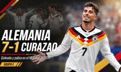 Alemania goleó 7-1 a Curazao en el Grupo E del Mundial 2026 con doblete de Havertz y una actuación ofensiva demoledora.