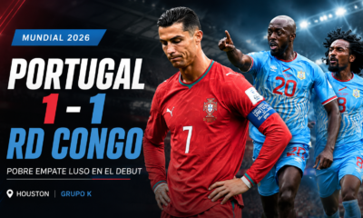 Portugal no pudo sostener la ventaja inicial y empató 1-1 ante RD Congo en un debut mundialista marcado por la falta de ritmo, la reacción africana y una tarde discreta de Cristiano Ronaldo.