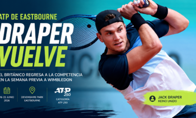 Jack Draper vuelve al circuito en Eastbourne y el torneo suma nombres fuertes antes de Wimbledon.