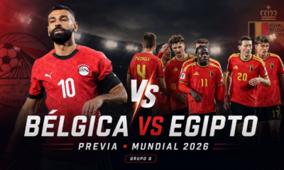 Bélgica vs Egipto abre el Grupo G del Mundial 2026 con una pulseada entre la jerarquía europea y la revancha mundialista de Mohamed Salah.