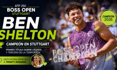 Ben Shelton ganó el ATP 250 de Stuttgart, logró su primer título sobre césped y emocionó con una dedicatoria a su novia.