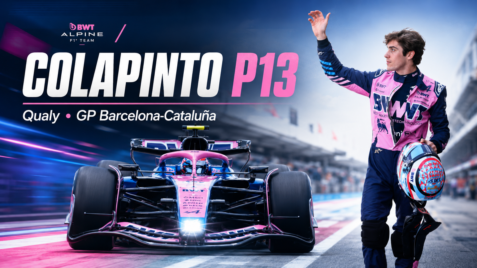 Franco Colapinto quedó 13° en la clasificación del GP de Barcelona tras un fin de semana complicado para Alpine. El argentino superó a Gasly