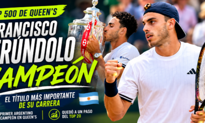 Francisco Cerúndolo venció a Tommy Paul, es campeón en Queen’s y logró el primer ATP 500 de su carrera sobre césped.