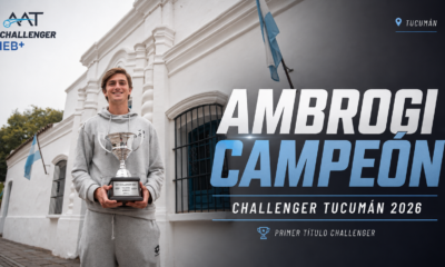 Luciano Ambrogi se consagró campeón del AAT Challenger IEB+ edición Tucumán tras vencer a Johan Rodríguez por 6-2 y 6-3.