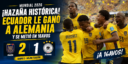 Ecuador derrotó 2-1 a Alemania en el Mundial 2026, logró una remontada histórica y avanzó a los 16avos de final como mejor tercero.