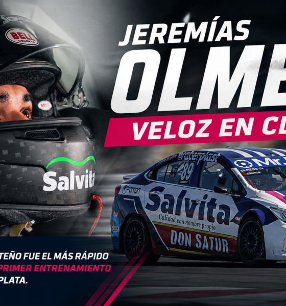 Jeremías Olmedo fue el más rápido en el primer entrenamiento del TN Clase 3 en La Plata y ratificó su crecimiento en la categoría.