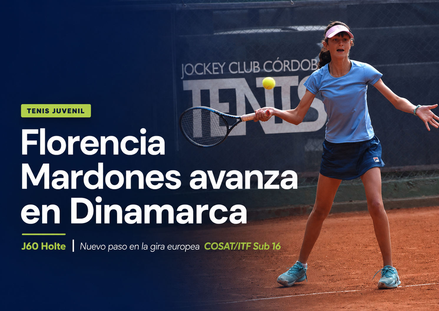 Florencia Mardones avanza en el J60 Holte de Dinamarca y enfrentará a la local Agnes Bang Kjaersgaard, 15ª preclasificada del torneo.