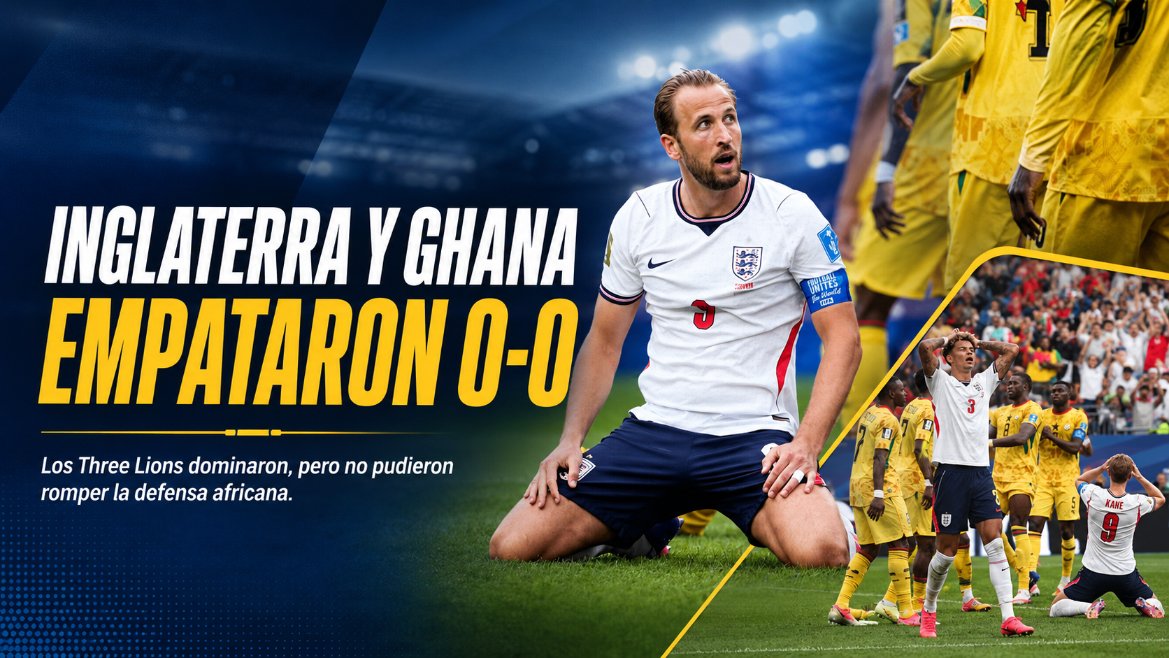 Inglaterra dominó, Ghana resistió y el 0-0 dejó abierto el panorama del Grupo L en el Mundial 2026.
