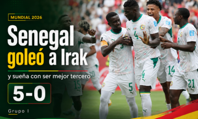 Senegal goleó 5-0 a Irak, logró una diferencia clave y mantiene vivo el sueño de avanzar en el Mundial 2026.