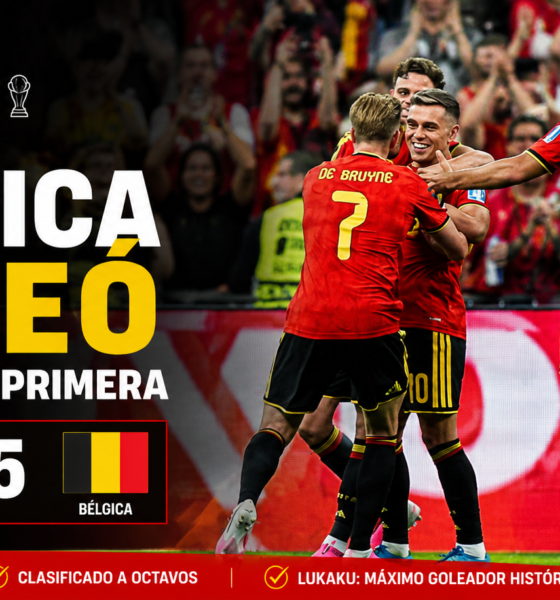 Bélgica goleó 5-1 a Nueva Zelanda y avanzó a octavos como líder invicto del Grupo G.