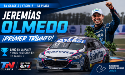 Jeremías Olmedo logró su primer triunfo en el TN Clase 3 tras dominar la final en La Plata.